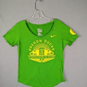 Oregon Ducks Shirt Women Medium Autzen Stadium Graphic Print Active Nike Tee